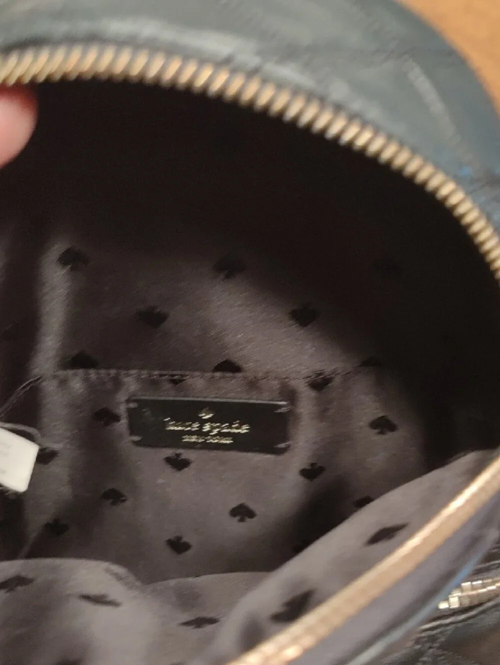 Kate Spade Black Quilted Mini Backpack with Gold Hardware